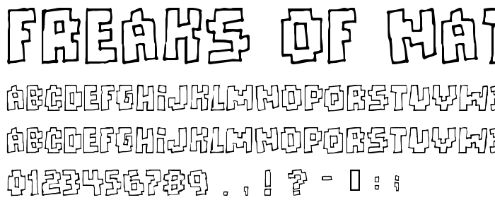 Freaks of Nature font